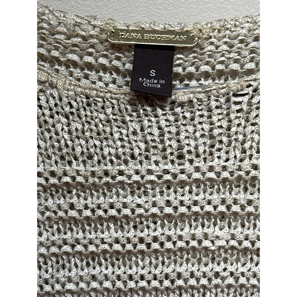 DANA BUCHMAN Striped‎ Knit Sweater Women Size S Cotton Blend